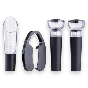 Kit Abridor de Vinhos Elétrico Saca-Rolhas Biscuitt Oak USB 4 em 1 – Sommelier Collection