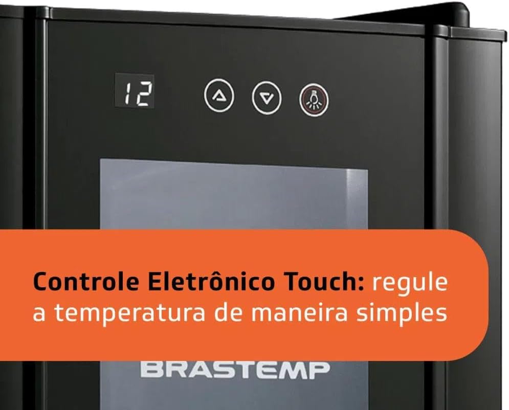 Adega Climatizada Brastemp 12 Garrafas com Painel Touch All Black